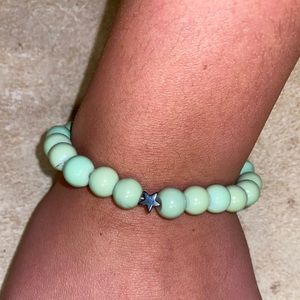 Mint Star beaded bracelet